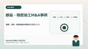 部品・精密加工M&A事例 - 図面・治具・品質体制が評価されるポイント