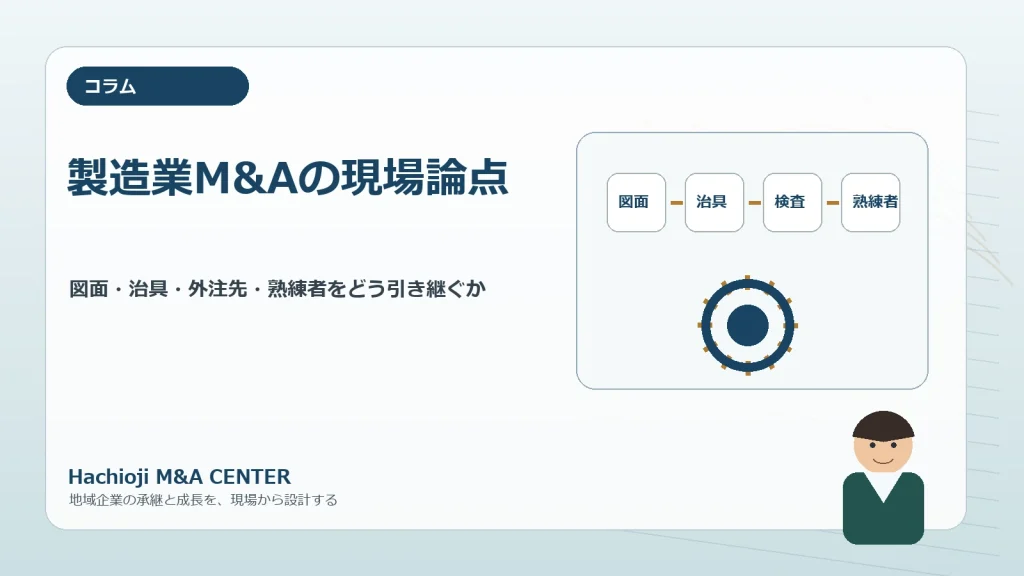 製造業M&Aの現場論点 - 図面・治具・外注先・熟練者をどう引き継ぐか