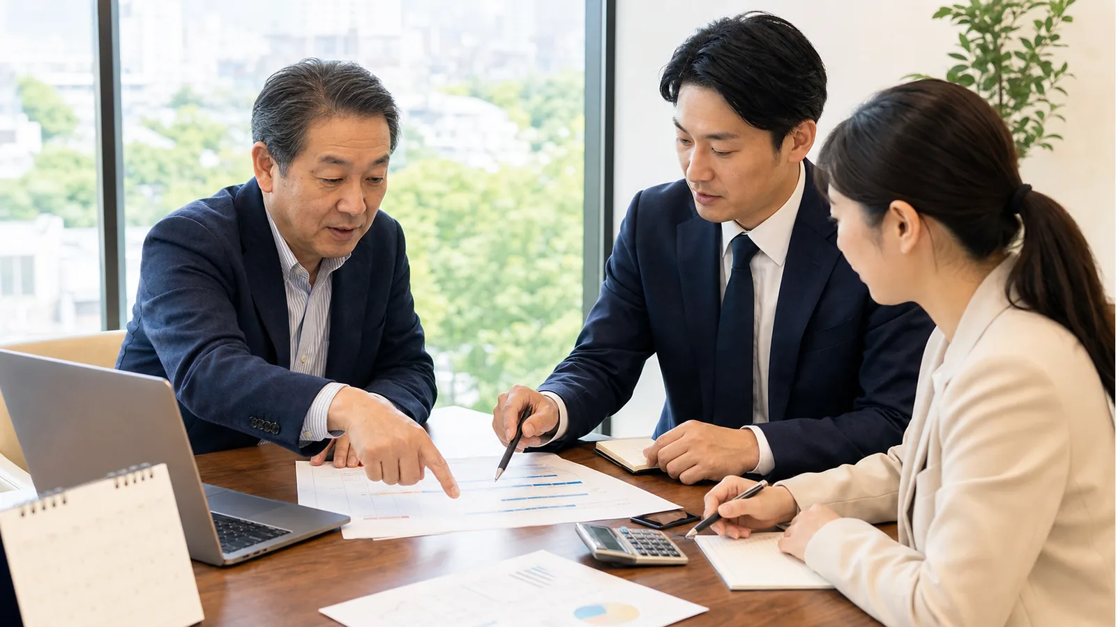 八王子で会社売却の流れと期間を相談する経営者・専門家・経理担当者