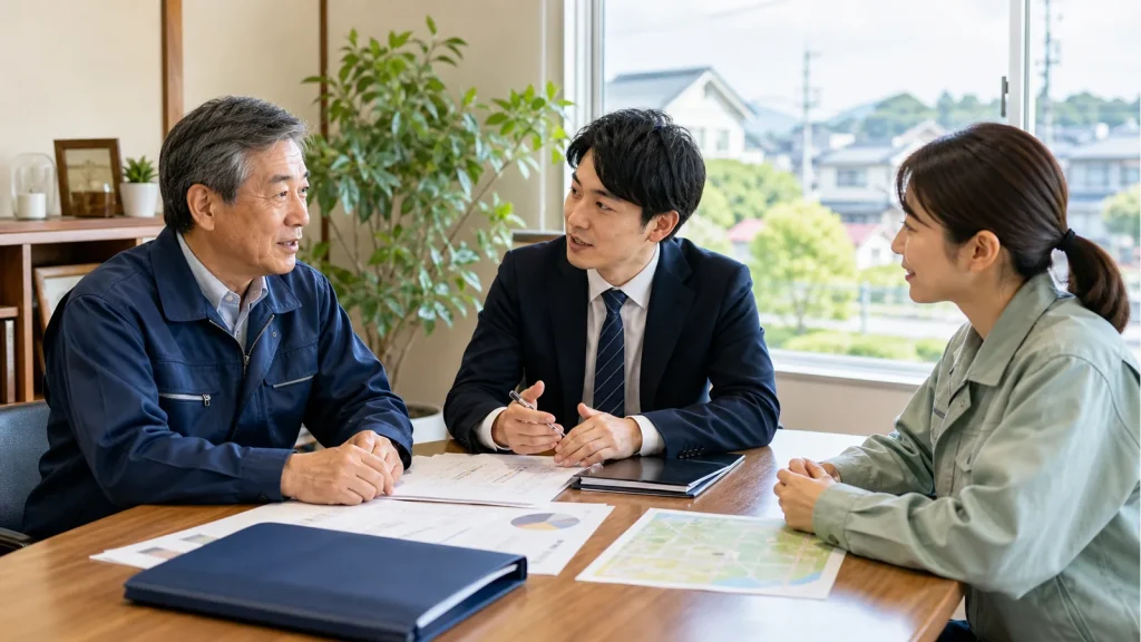 八王子で廃業前の会社売却と事業承継を相談する経営者・専門家・従業員
